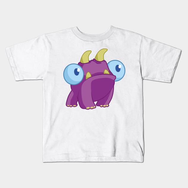 Purple Pete Kids T-Shirt by ericbdg